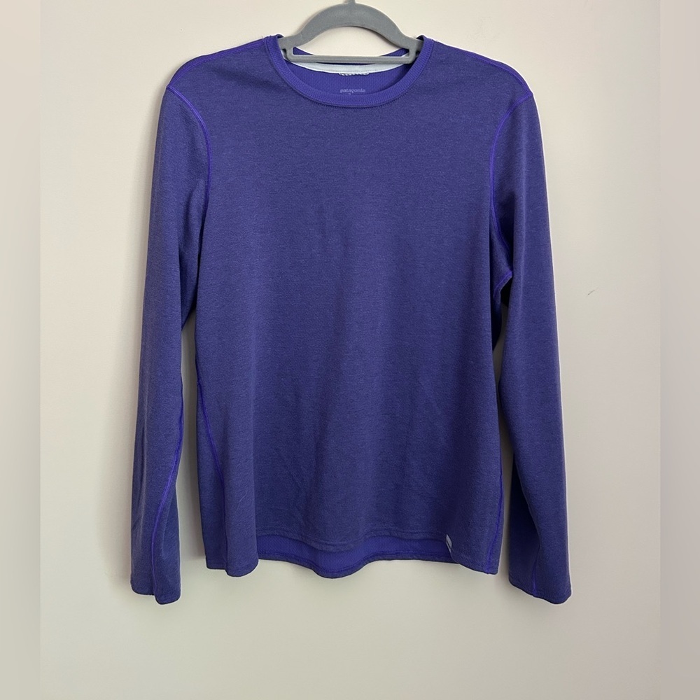 Patagonia Capilene 3 Purple Long Sleeve Size Large